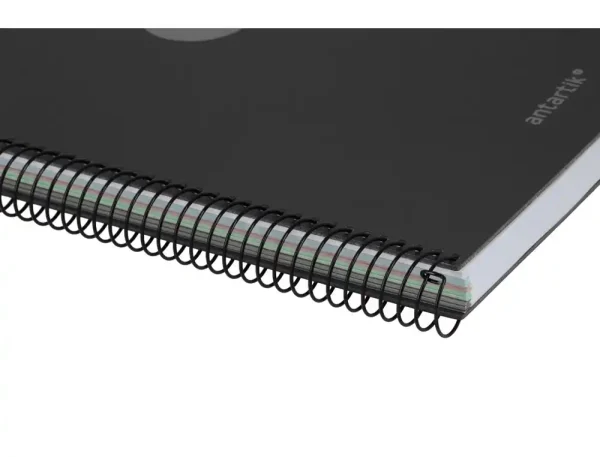CUADERNO ESPIRAL ANTARTIK A4 CUADROS MICROPERFORADO 120H POLYFOAM COLOR NEGRO - Imagen 3