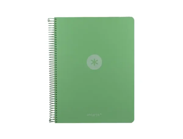CUADERNO ESPIRAL ANTARTIK A4 CUADROS MICROPERFORADO 120H POLYFOAM COLOR VERDE MATCHA