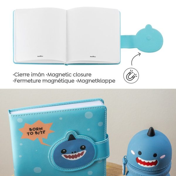 CUADERNO ACOLCHADO IMANTADO BACK2FUN TIBURON - Imagen 3