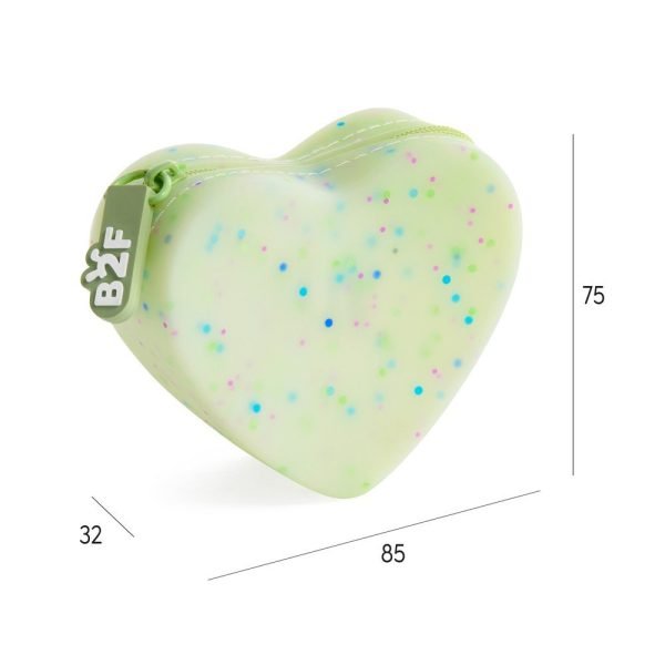 MONEDERO SILICONA BACK2FUN CORAZÓN VERDE - Imagen 5