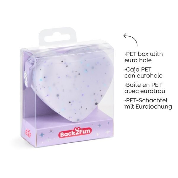 MONEDERO SILICONA BACK2FUN CORAZÓN MORADO - Imagen 5