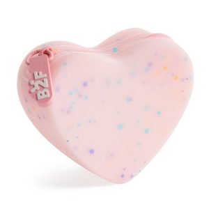 MONEDERO SILICONA BACK2FUN CORAZÓN ROSA