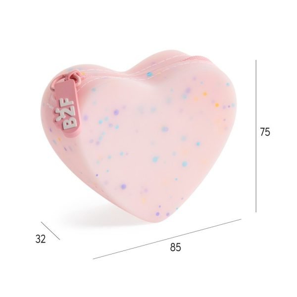 MONEDERO SILICONA BACK2FUN CORAZÓN ROSA - Imagen 2