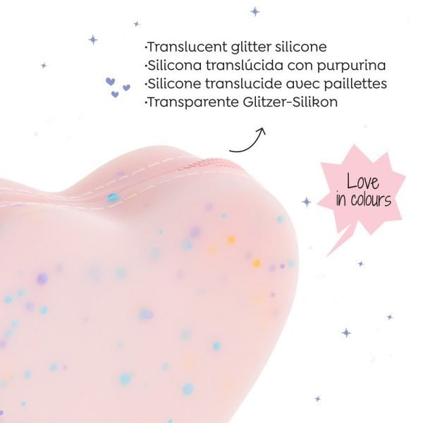MONEDERO SILICONA BACK2FUN CORAZÓN ROSA - Imagen 4