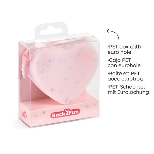 MONEDERO SILICONA BACK2FUN CORAZÓN ROSA - Imagen 5