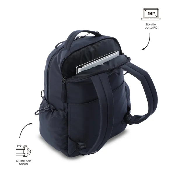 MOCHILA MORRAL PRAGA M AZUL - Imagen 3
