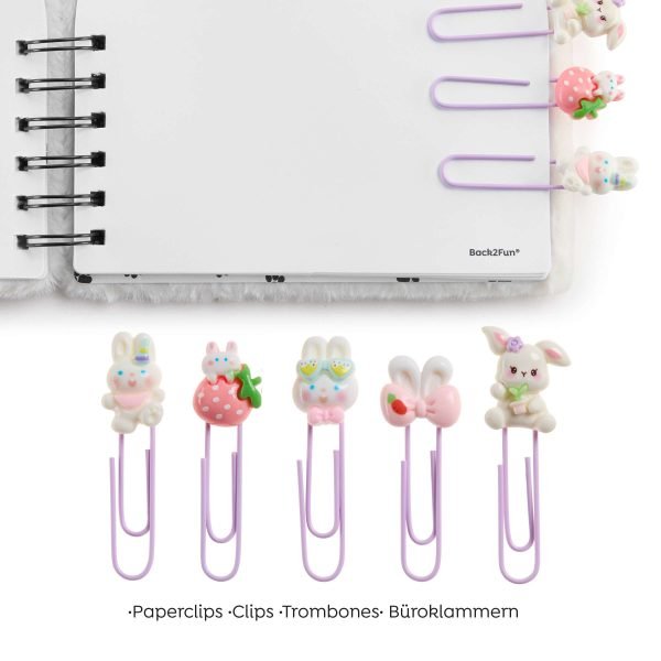 SET CLIPS 5UND. CLIP&CALM BACK2FUN CONEJITO MORADO - Imagen 4