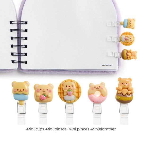SET PINZAS 5UND. CLIP&CALM BACK2FUN OSO ROSA - Imagen 2