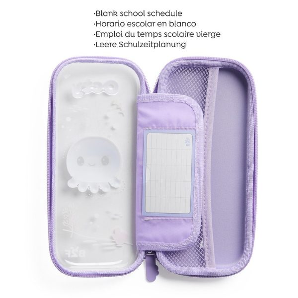 ESTUCHE SENCILLO TRANSPARENTE BACK2FUN PULPO - Imagen 4