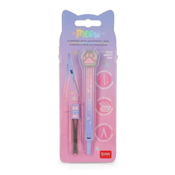 COMPÁS CON MINA INCLUIDA LEGAMI KITTY MEOW - Imagen 4