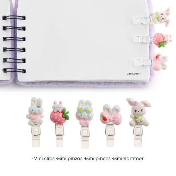 SET PINZAS 5UND. CLIP&CALM BACK2FUN CONEJITO MORADO - Imagen 2