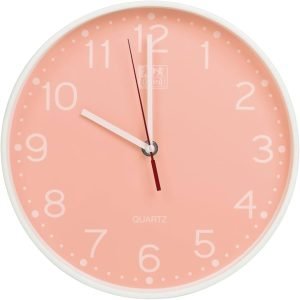 RELOJ DE PARED SILENCIOSO OXFORD 25cm COLOR NARANJA MELOCOTON