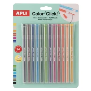 BLISTER MINAS DE RECAMBIO APLI COLOR CLICK 12 COLORES