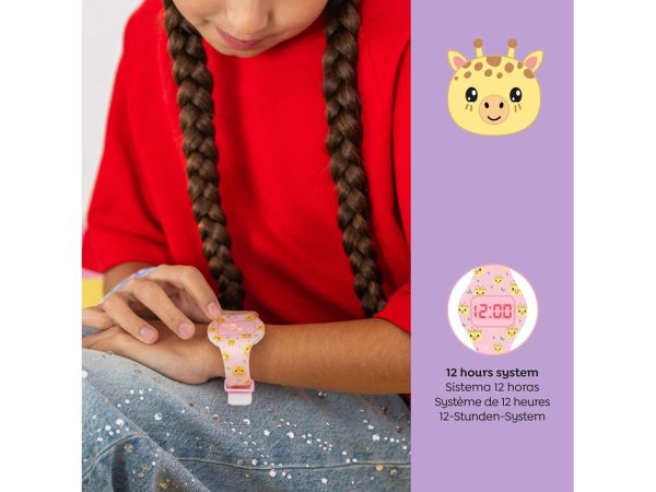 RELOJ TACTIL MIQUELRIUS COLOR ROSA Y AMARILLO GIRAFA - Imagen 4