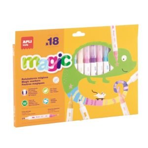 CAJA 18 ROTULADORES APLI MAGIC DOBLE PUNTA