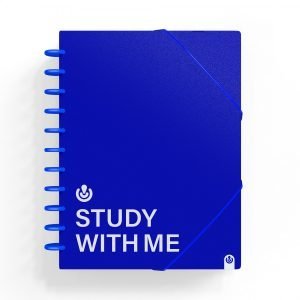 CARPETA FUNDAS ESPIRAL CARCHIVO 30 UND. STUDY WITH ME AZUL