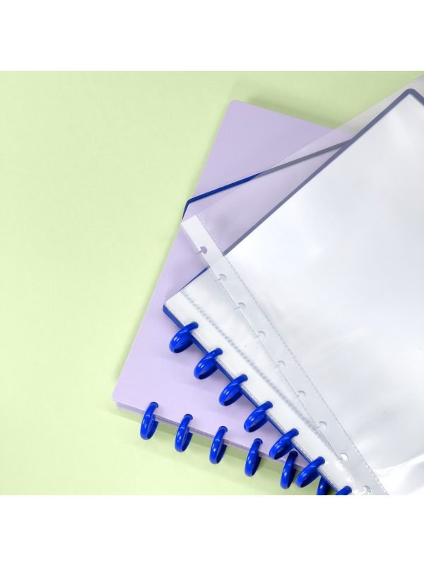 CARPETA FUNDAS ESPIRAL CARCHIVO 30 UND. STUDY WITH ME AZUL - Imagen 2