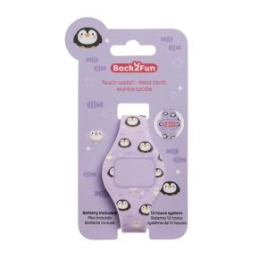 RELOJ TACTIL MIQUELRIUS COLOR MORADO PINGÜÍNO