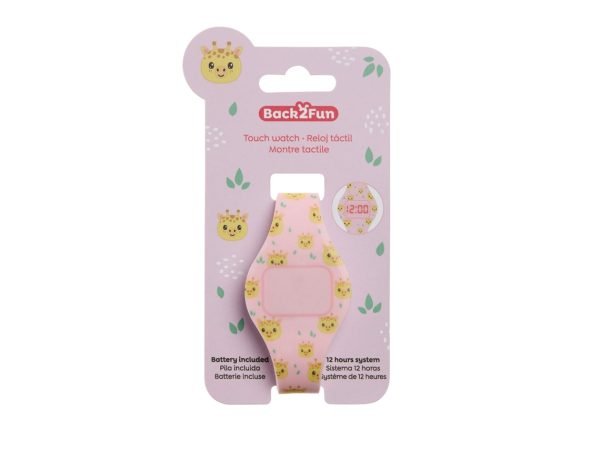 RELOJ TACTIL MIQUELRIUS COLOR ROSA Y AMARILLO GIRAFA