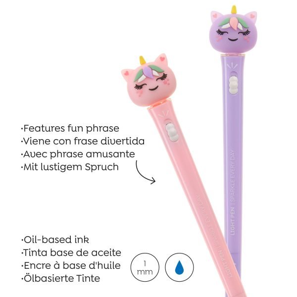 BOLIGRAFO LUMINOSO BACK2FUN COLOR SURTIDO ROSA Y MORADO - Imagen 4