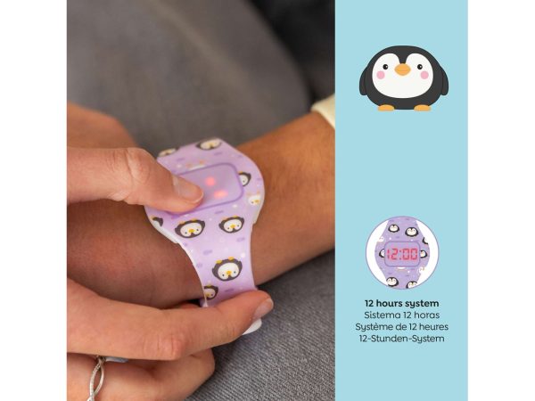 RELOJ TACTIL MIQUELRIUS COLOR MORADO PINGÜÍNO - Imagen 4