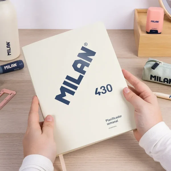 PLANIFICADOR MILAN A5 SEMANAL Y MENSUAL ATEMPORAL 430 BEIGE - Imagen 5