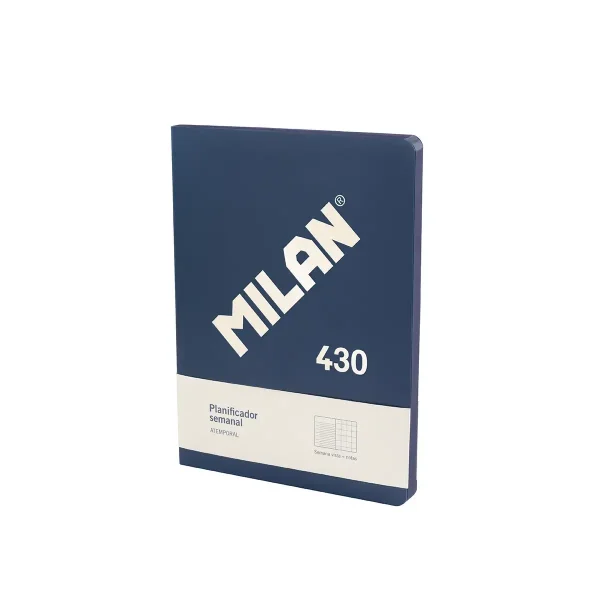PLANIFICADOR MILAN A5 SEMANAL Y MENSUAL ATEMPORAL 430 AZUL MARINO