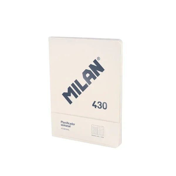 PLANIFICADOR MILAN A5 SEMANAL Y MENSUAL ATEMPORAL 430 BEIGE