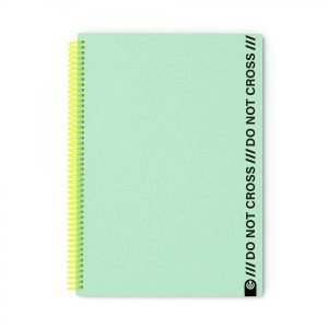 CUADERNO ESPIRAL CARCHIVO A4 CUADROS 100 HOJAS POLYFOAM DO NOT CROSS MINT