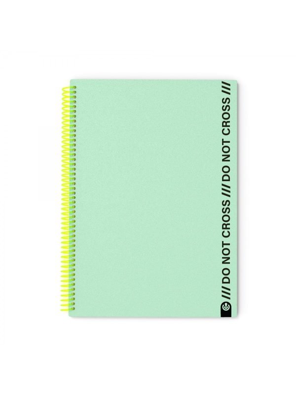 CUADERNO ESPIRAL CARCHIVO A4 CUADROS 100 HOJAS POLYFOAM DO NOT CROSS MINT
