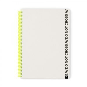 CUADERNO ESPIRAL CARCHIVO A4 CUADROS 100 HOJAS POLYFOAM DO NOT CROSS GREY