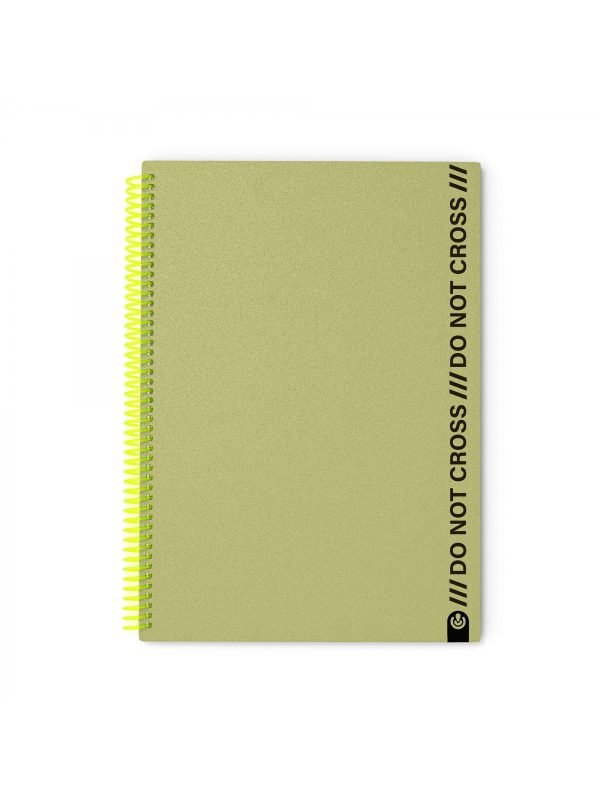 CUADERNO ESPIRAL CARCHIVO A4 CUADROS 100 HOJAS POLYFOAM DO NOT CROSS ARMY GREEN