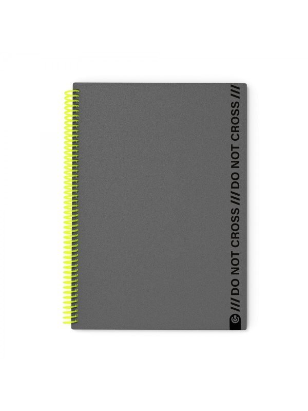 CUADERNO ESPIRAL CARCHIVO A4 CUADROS 100 HOJAS POLYFOAM DO NOT CROSS CHARCOAL