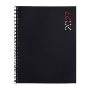 AGENDA ANUAL MIQUELRIUS 2027 A4 DIARIA CITY NEGRO