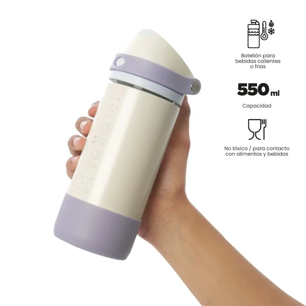 BOTELLA ISOTERMICA TOTTO 550ML MIZU BLANCO - Imagen 2