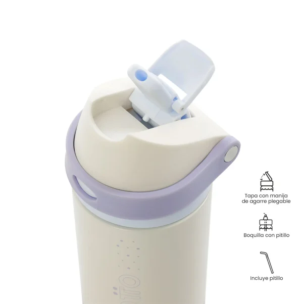 BOTELLA ISOTERMICA TOTTO 550ML MIZU BLANCO - Imagen 4