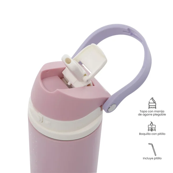 BOTELLA ISOTERMICA TOTTO 550ML MIZU ROSA - Imagen 4