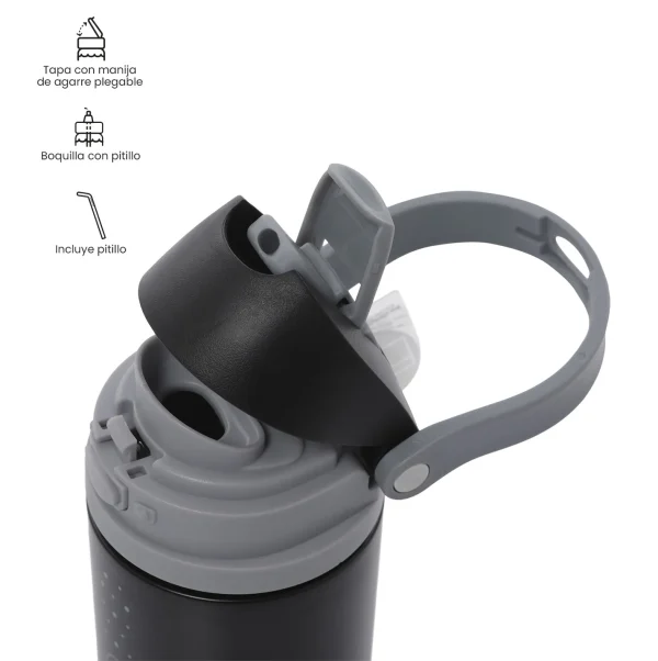 BOTELLA ISOTERMICA TOTTO 550ML MIZU NEGRO - Imagen 4