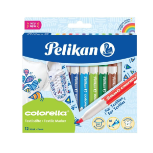 ROTULADORES PELIKAN COLORELLA TEXTIL CAJA 12