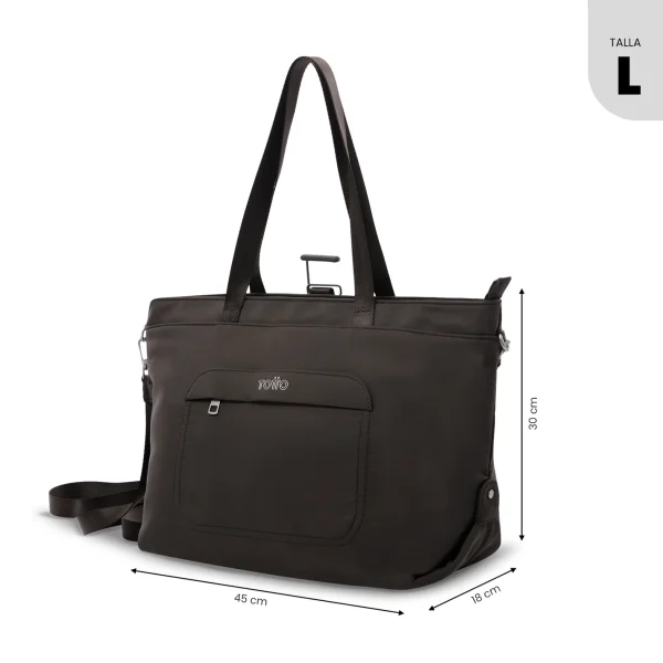 BOLSO TOTTO MADRID MARRON CHOCOLATE - Imagen 7