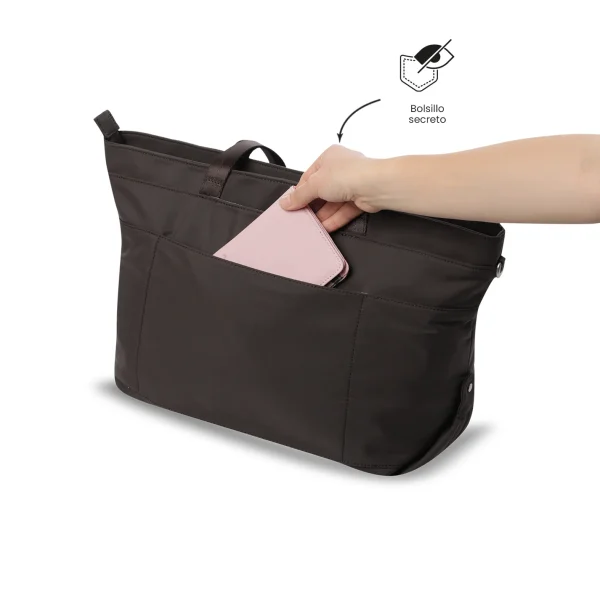 BOLSO TOTTO MADRID MARRON CHOCOLATE - Imagen 3