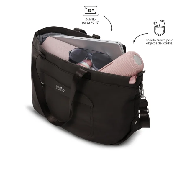 BOLSO TOTTO MADRID MARRON CHOCOLATE - Imagen 4
