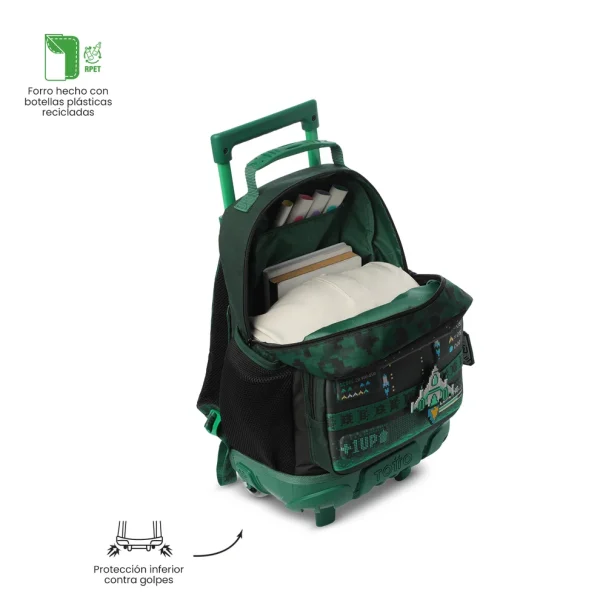 MOCHILA TOTTO ESCOLAR CARRO KIDS PIXEL GAME - Imagen 6