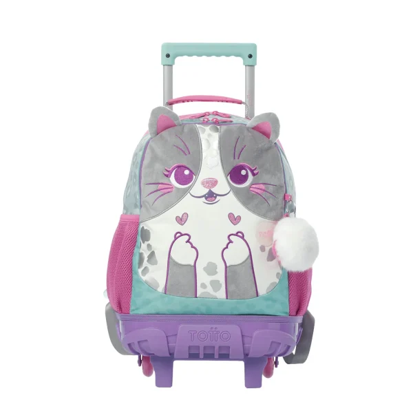 MOCHILA TOTTO ESCOLAR CARRO KIDS SUSSY GATITO