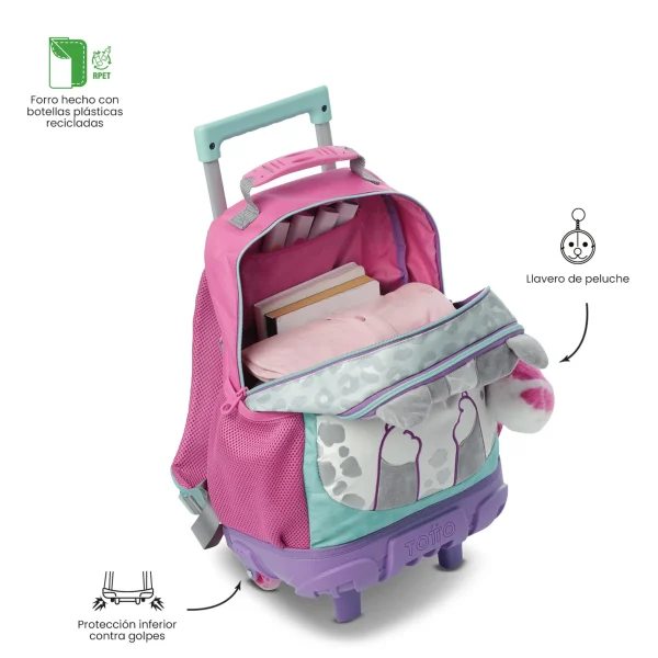 MOCHILA TOTTO ESCOLAR CARRO KIDS SUSSY GATITO - Imagen 5